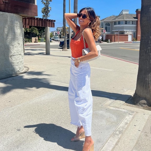 NWT - Aureta x Revolve Sophia Bustier in Flame Orange - Picture 4 of 7